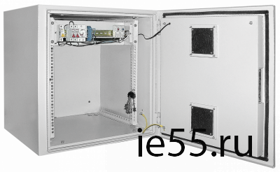 ITK Шкаф уличный 19" 12U 650x600, IP55 металл дверь, серый