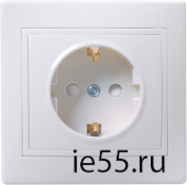 РСш10-3-КБ Розетка 1местн. c з/к с защ.штор. 16А КВАРТА (белый)
