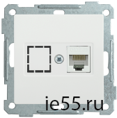 РК11-1-Б Розетка компьютерная RJ45 Cat6 BOLERO белый IEK