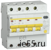 Диф.автомат АД14S 4Р 63А 300мА IEK