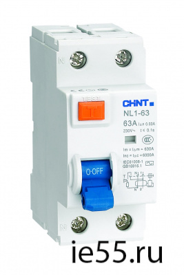 Устройство защитного отключения(УЗО) NL1-63 6kA 4P 40A 30mA тип AC (DB) (CHINT)