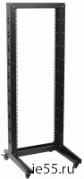 ITK 19" однорамная стойка, 42U, 600x600, на роликах, черная