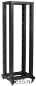 ITK 19" двухрамная стойка, 37U, 600x600, на роликах, черная