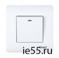 1-клавишный проходной выключатель с LED-подсветкой 10А 250В (CHINT)