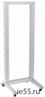 ITK 19" однорамная стойка, 37U, 600x600, на роликах, серая