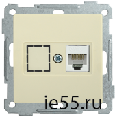 РК10-1-Б Розетка компьютерная RJ45 Cat5e BOLERO кремовый IEK