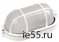 Светильник НПП1402 белый/овал с реш.60Вт IP54  ИЭК