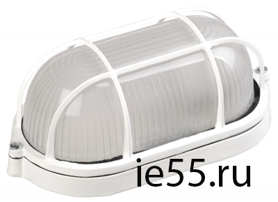 Светильник НПП1402 белый/овал с реш.60Вт IP54  ИЭК
