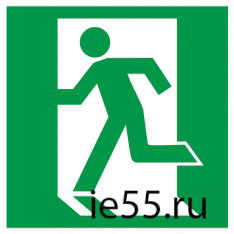Самокл. этик. 50х50мм "Выход здесь" (левосторонний)