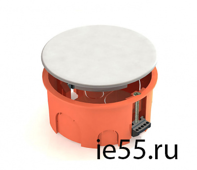 Коробка распаячная  для  скрытого монтажа в полых стенах  D80мм х 40мм (с пластиковыми за 101003298