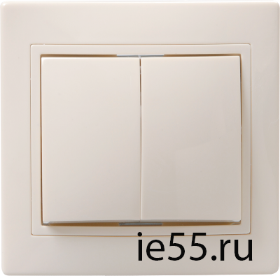 ВС10-2-0-Км Выкл. 2кл 10А керам. КВАРТА крем. IEK