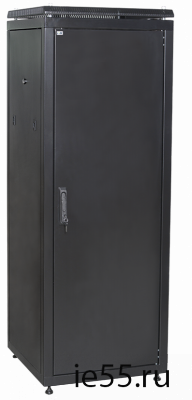 ITK Шкаф сетевой 19" LINEA N 42U 600х1000 мм металлическая передняя дверь черный