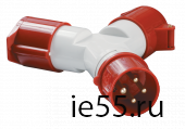 Адаптер двухлучевой ССИ-1012-214 3Р+РЕ 16А 380-415В IP44 ИЭК