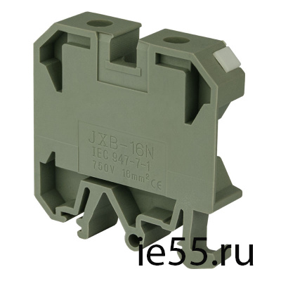 Зажим клеммный(наборный) на DIN-рейку JXB -16 мм  ЭН (40шт.)