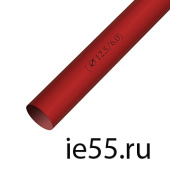 Термоусадочная трубка d. 12,0 красная (100 м./уп)