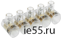 Зажим винтовой  концевой изолированный КЗВИ 10 мм2 (5x1) IEK