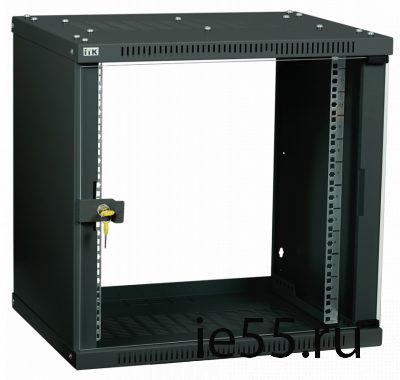 ITK Шкаф LINEA WE 12U 600x450мм дверь стекло черный