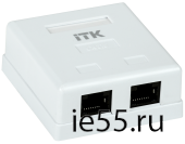ITK Настенная инф.розетка RJ-45, кат.6, 2-порта