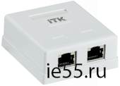 ITK Настенная инф. розетка RJ45 кат. 6 FTP 2-порт