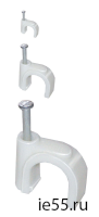 Скоба 5мм круглая пластиковая (20шт) ИЭК