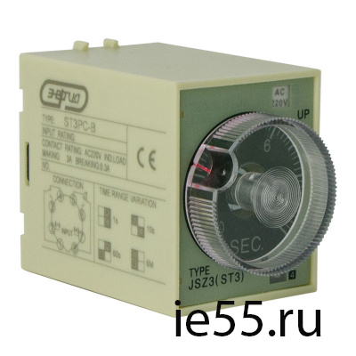 Pеле времени 220V ST3PC-B (0.1-1s/10s/60s/6 m) ЭН
