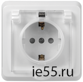 РСбш10-3-ВБ Розетка 1-ая з/к з/ш кр. 16А IP44 ВЕГА белый IEK