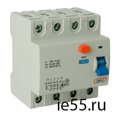 УЗО-4  4Р 16А 30 mA ЭНЕРГИЯ