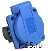 РП15-3 Роз. пан. 2Р+РЕ 16А з/к з/ш кр. IP44 син. MAGNUM IEK