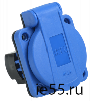 РП15-3 Роз. пан. 2Р+РЕ 16А з/к з/ш кр. IP44 син. MAGNUM IEK