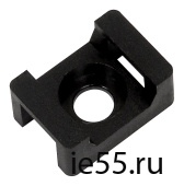 Площадка ПМ 22х16х6мм под винт черная (100шт) IEK