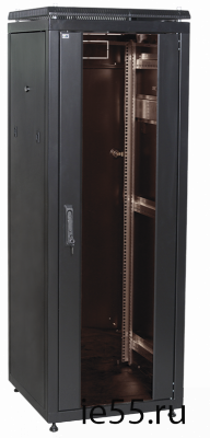 ITK Шкаф сетевой 19" LINEA N 42U 600х800 мм стеклянная передняя дверь, задняя металлическая черный