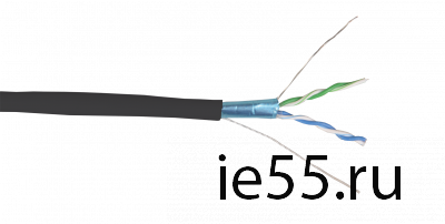 ITK Витая пара F/UTP кат.5E 2х2х24AWG LDPE черный (500м)