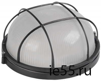 Светильник НПП1302 черный/круг с реш.60Вт IP54  ИЭК