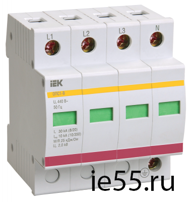 Огр-ль имп. перенапр. ОПС1-C 4P In=20kA Un=400B Im=40kA ИЭК