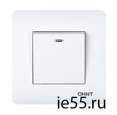 1-клавишный выключатель с LED-подсветкой 10А 250В (CHINT)