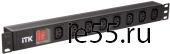 ITK PDU 8 розеток C13, с LED выкл, 1U, вх. C14, без шнура