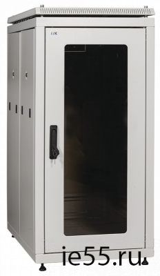ITK Шкаф сетевой 19" LINEA N 42U 600х1000 мм стеклянная передняя дверь серый