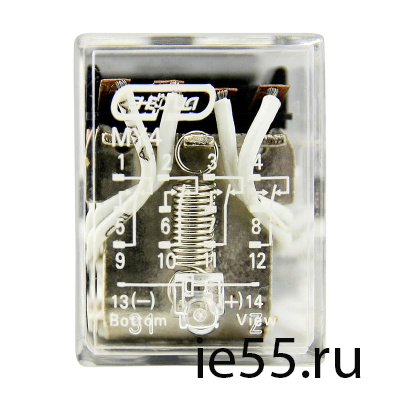 Реле промежуточное 3SJ4M-4 (MY-4)  DC  12 V ЭНЕРГИ
