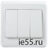 ВС10-3-0-ВБ Выключатель 3 кл. 10А ВЕГА белый IEK