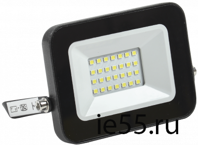 Прожектор СДО 06-20 светодиодный черный IP65 6500 K IEK