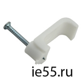 Cкоба крепёжная  8 мм 1/100шт/пакет (квадр) ЭНЕРГ