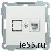 РК10-1-Б Розетка компьютерная RJ45 Cat5e BOLERO белый IEK