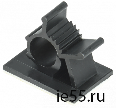 Клипса самоклеящаяся КС-10 черная (24 шт) IEK