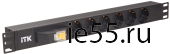 ITK PDU 6 роз. нем. ст. с автом.10А 1U, вх.С14 без каб. чер.