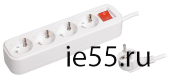 Удлинитель У04В 4 места 2Р+РЕ/5.0 метра 3х1мм2 16А/250В CLASSIC IEK